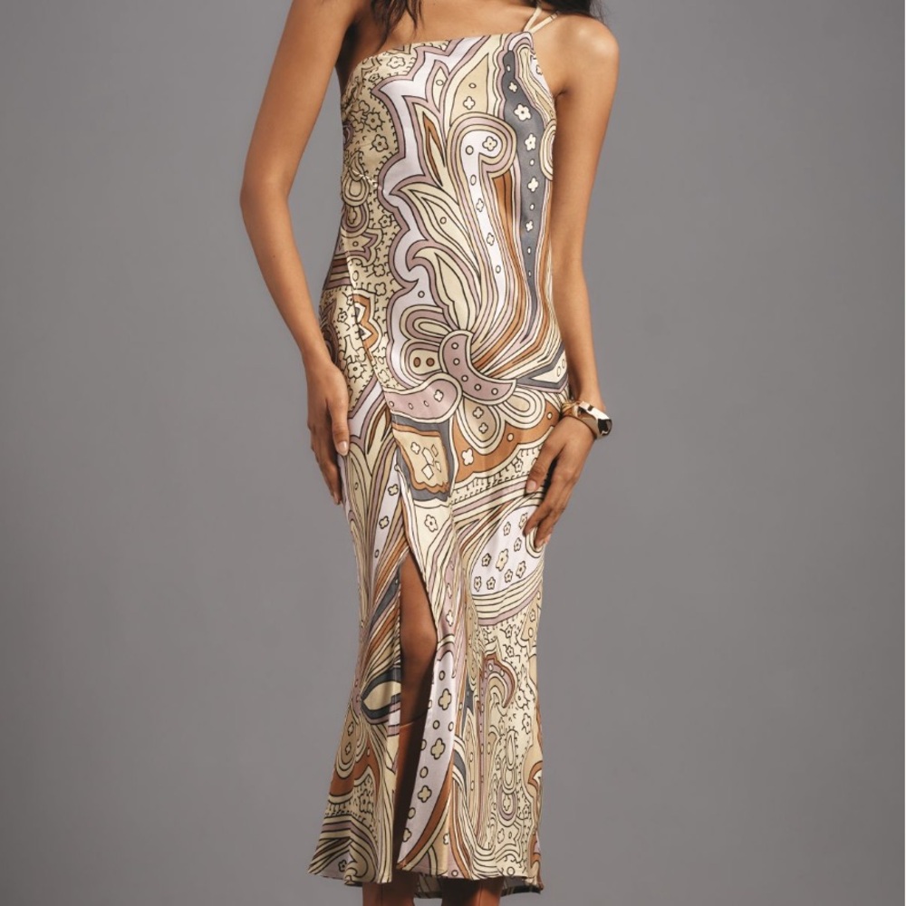 NWT Anthropologie Bl-nk One Shoulder Midi Dress (2X)